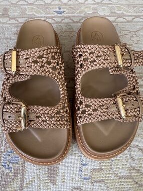 ASH ASH Ursula Platform Sandal - Beige Size 39